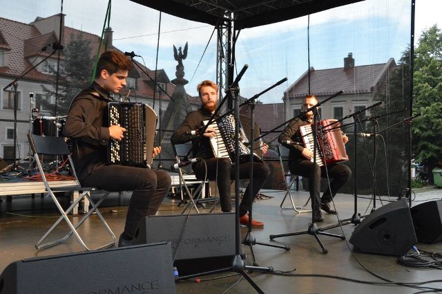 Crazy Accordio Trio w akcji. Od lewej: Paweł Murzyn, Piotr Wilk i Marcin Wilk