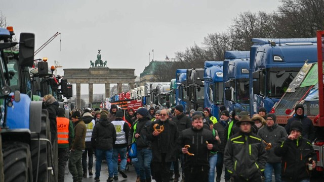 W styczniu rolnicy zablokowali centrum Berlina