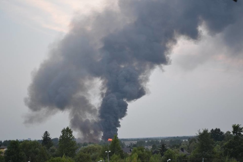 Pożar hali w Zawierciu