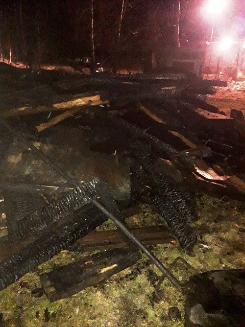 Pożar domu w miejscowości Kropiewnica