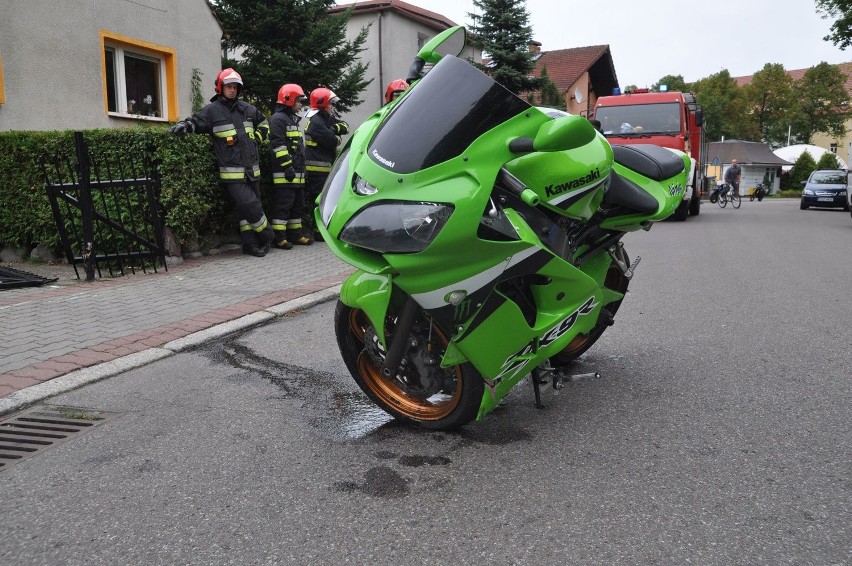 Wypadek motocyklisty w Szczecinku