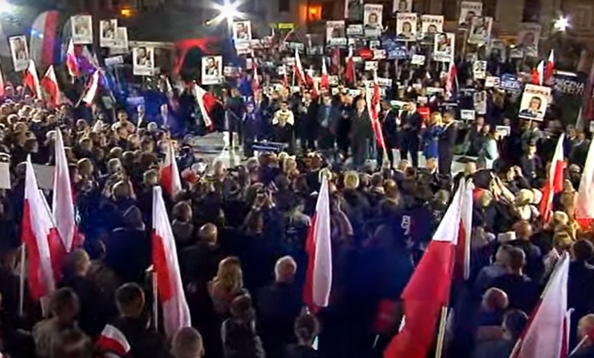 Wiec PiS w Sandomierzu. Prawo i Sprawiedliwość podsumowuje kampanię wyborczą