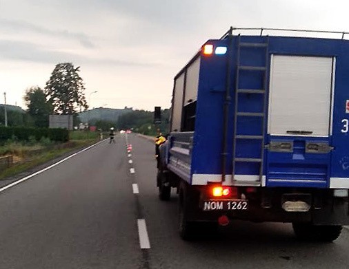 DK 87. W Rytrze wypadek zablokował drogę do przejścia granicznego na Słowację