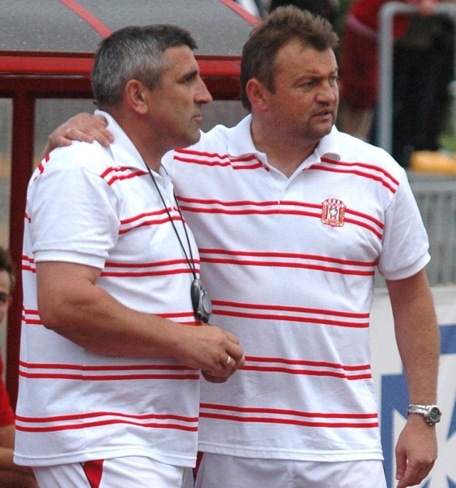 Byli trenerzy Resovii Mirosław Hajdo (z prawej) i Józef Stefanik są oburzeni tym, co powiedział o nich Marek Kusiak.