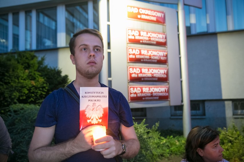 24 lipca 2017. Protest w obronie niezależności sądów na...