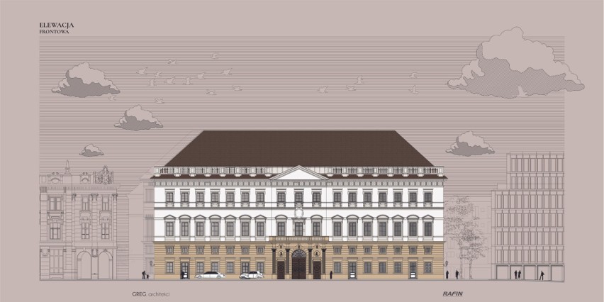 Wizualizacja pałacu po odbudowie.