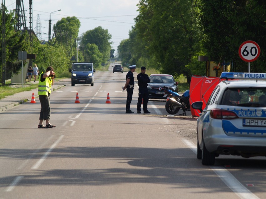 Wypadek w Żabinie, 5.06.2021. Zginął motocyklista. Zdjęcia