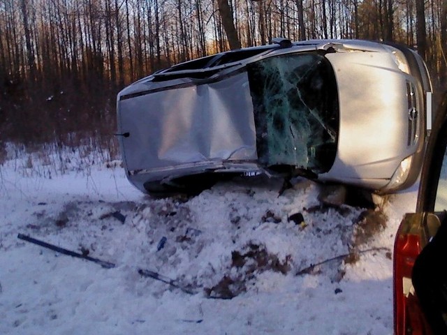 Wypadek na trasie Tychowo - Koszalin.