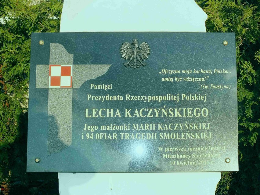 Skromne obchody ósmej rocznicy katastrofy smoleńskiej w Starachowicach