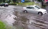 Ulewa w Hajnówce 13.07.2016 Ulice zalane po 15 minutach (wideo)