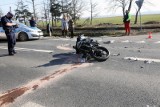 Częstochowa. Wypadek z udziałem motocyklisty na DK 91