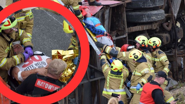 45 osób rannych, 150 ratowników i 100 osób obserwujących - tak w skrócie wyglądały ćwiczenia służb ratowniczych na obwodnicy Olesna.