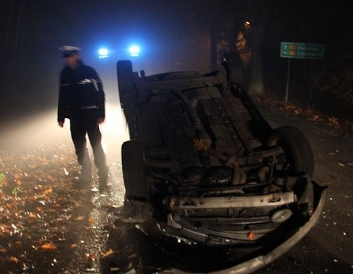 Policjanci zabezpieczyli miejsce zdarzenia.