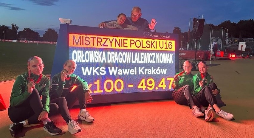 Sukcesy lekkoatletów Wawelu Kraków. Młode Smoki poprawiają kolejne rekordy i kolekcjonują medale