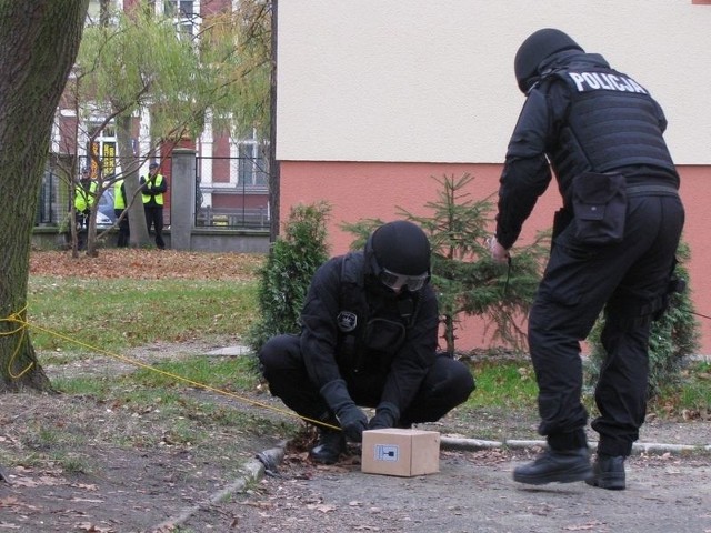 Akcja lęborskiej policji była przeprowadzona w ramach ćwiczeń sztabowych policji. 