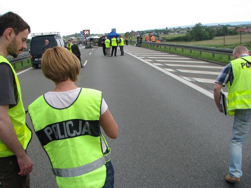 Wypadek na A4 pod Krapkowicami