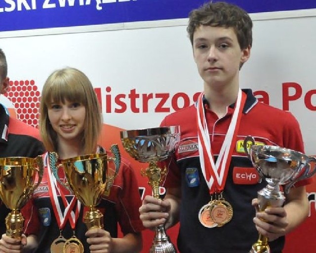 Oliwia Czupryńska i Daniel Macioł z Nosanu Galeria Echo Kielce nie zawiedli w mistrzostwach Polski juniorów.