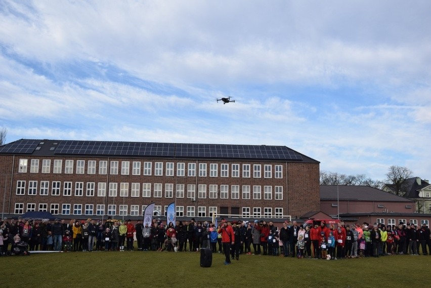 A tak wyglądał dron z poziomi stadionu....