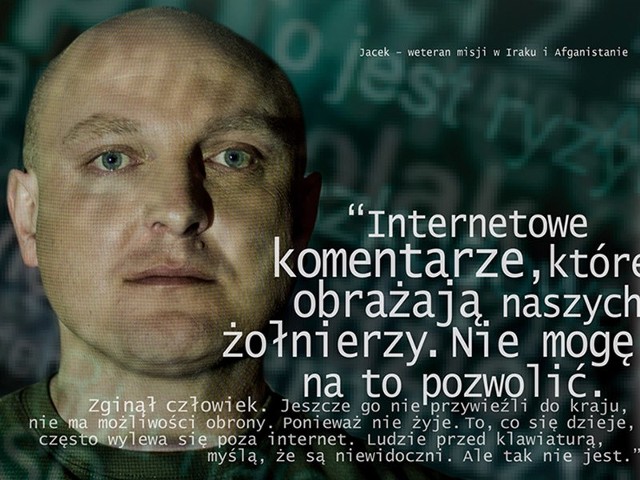 Jacek Żebryk  twarzą kampanii przeciw obrażaniu żołnierzy w sieci