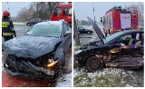 Dwa samochody osobowe zderzyły się w Toruniu [zdjęcia] 