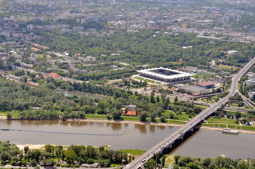 Stadion Legii Warszawa z lotu ptaka