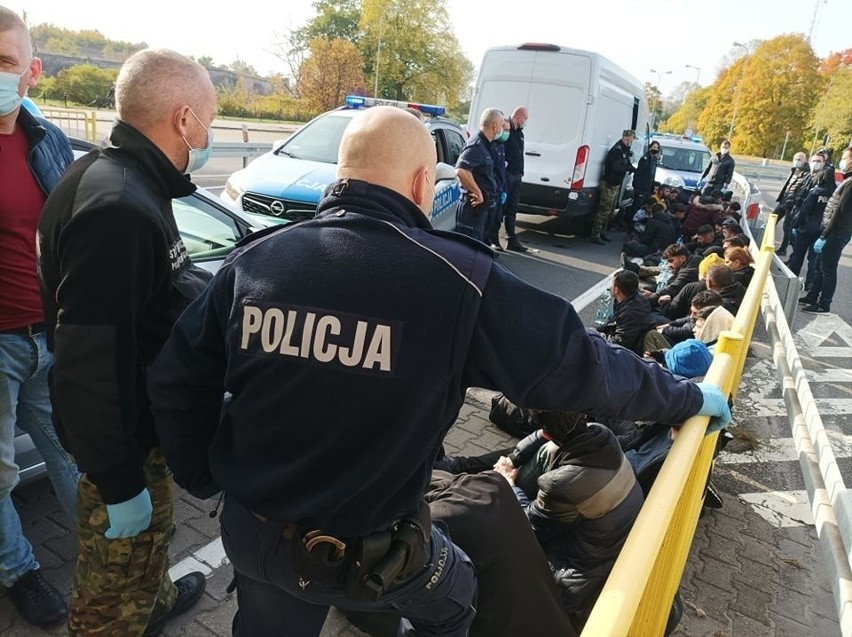 Bus z nielegalnymi imigrantami został zatrzymany na terenie...