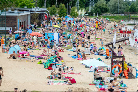 Plaża Dojlidy przeżyła oblężenie.
