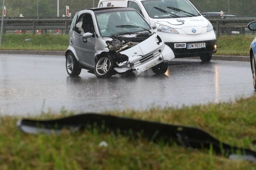 Wypadek na ul. Szczecińskiej we Wrocławiu