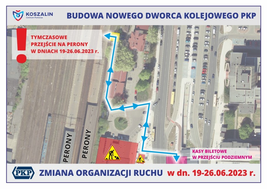 Zmiany w ruchu dla pasażerów na dworcu PKP w Koszalinie w...