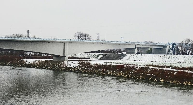 Tak wyglądał most tuż przed sobotnią śnieżycą