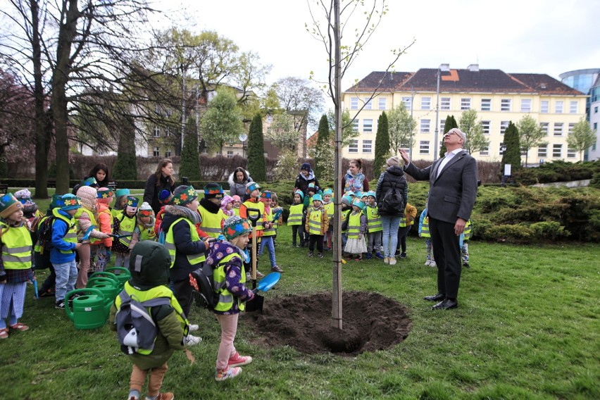 Jacek Jaśkowiak posadził drzewo z przedszkolakami w ramach...