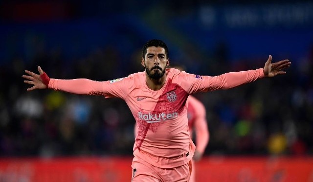 Na zdjęciu: Luis Suarez. Mecz FC Barcelona - Levante UD odbył się w ramach rewanżu w 1/8 finału Pucharu Króla. Barca wygrała 3:0 i zameldowała się w ćwierćfinale [wynik meczu, relacja]