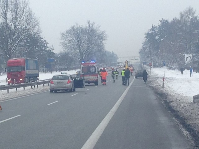 Miejsce zdarzenia na drodze krajowej numer 7 w Podolu koło Grójca.