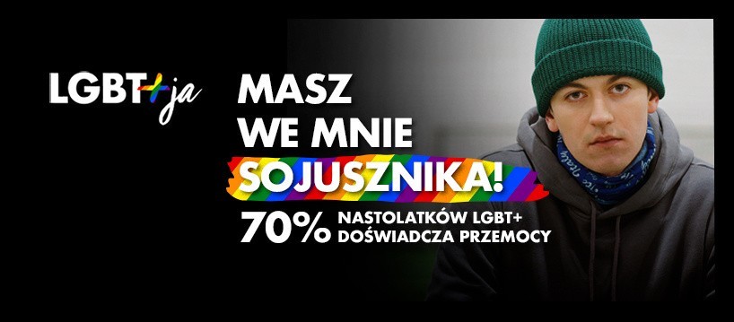 Materiały promujące kampanię „LGBT+ja”