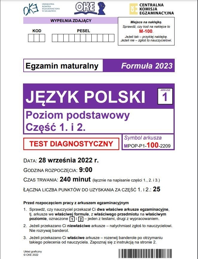 Matura 2023 z języka polskiego. Maturzyści z Radomia i regionu radomskiego pisali próbny egzamin dojrzałości w nowej formule. Oto arkusz