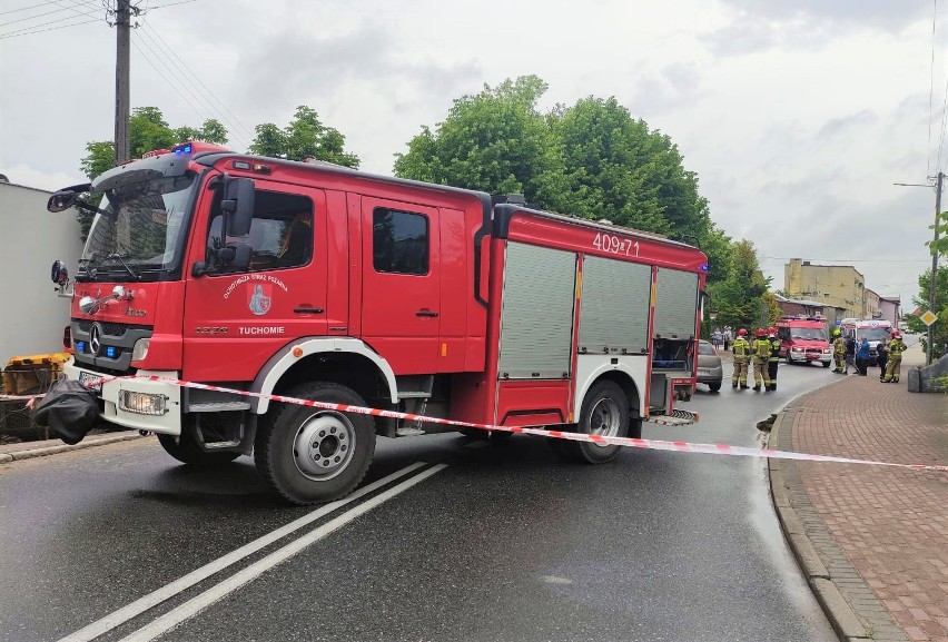 Wypadek w Tuchomiu. Ranny został m.in. wójt Parchowa.