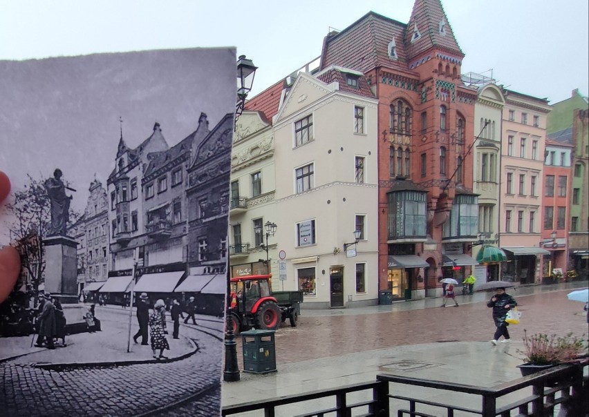 Toruń. Niezwykłe kolaże starych i nowych fotografii. Zdjęcia młodych archiwistów zrobiły furorę