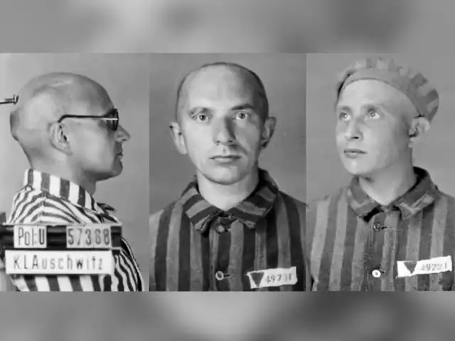 Od lewej:Lew Rebet, Stepan Łenkawskyj, Wasyl Bandera, zdjęcia wykonane przez obozowe gestapo