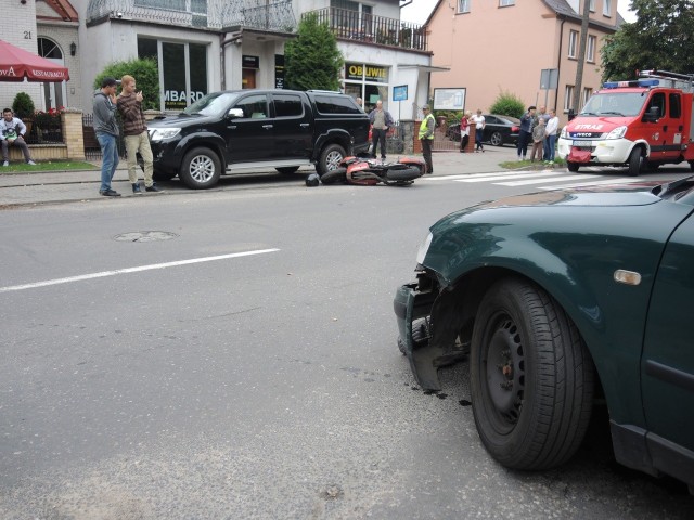 Motocyklista zderzył się z volkswagenem