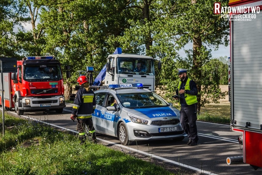 Groźny wypadek na drodze krajowej nr 65. Kobieta kierująca...