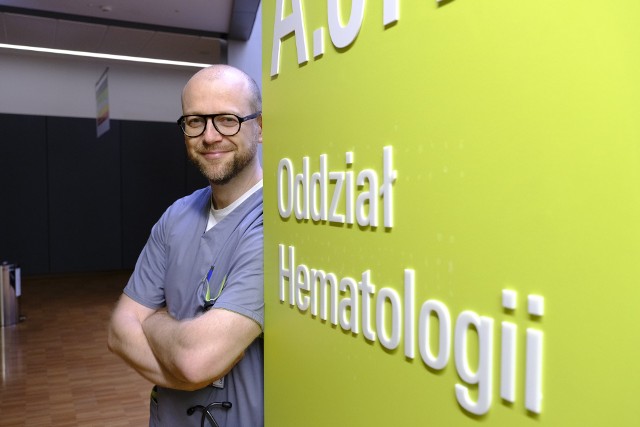 Dr Marcin Rymko, koordynator  Oddziału Hematologii w Wojewódzkim Szpitalu Zespolonym w Toruniu