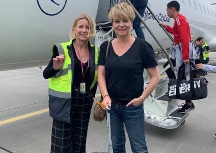 Prezydent Łodzi Hanna Zdanowska odleciała dziś z łódzkiego lotniska do Monachium