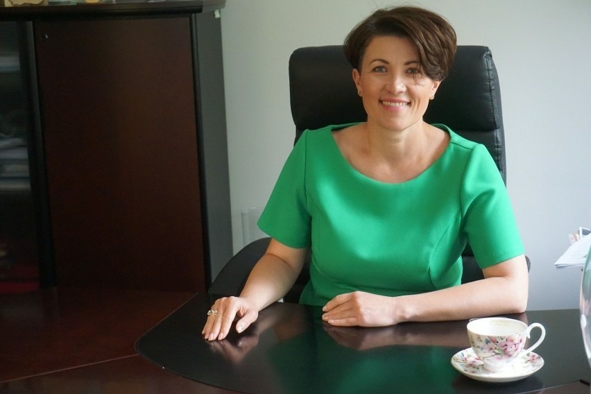 Obecna burmistrz Aleksandra Klubińska, która wystartuje z...