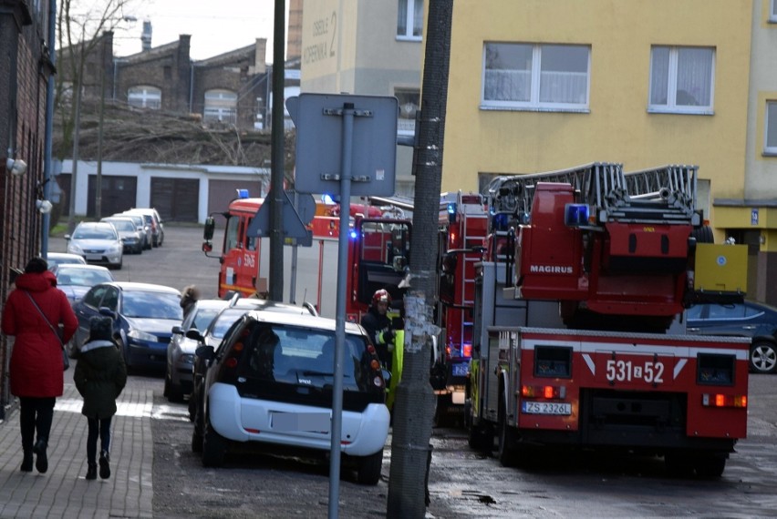 Pożar przy ul. Sienkiewicza w Stargardzie - 21.02.2020