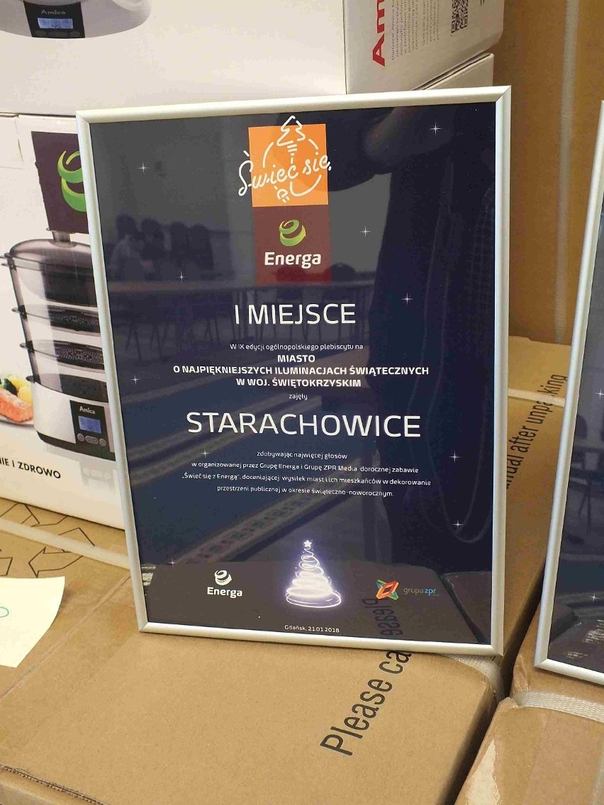 Uroczyste wręczenie nagród za świąteczne iluminacje w Starachowicach