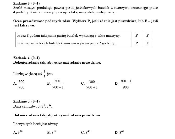 Egzamin gimnazjalny 2014 MATEMATYKA: Figury i potęgi na teście - ARKUSZE CKE - ODPOWIEDZI - KLUCZ