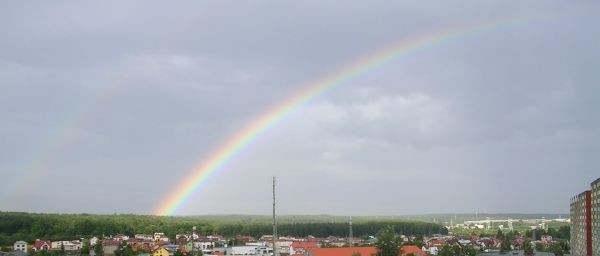 Tęcza nad Białymstokiem.