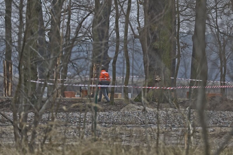 Niewybuchy znalezione na terenie budowy parku w Kiełpinie....