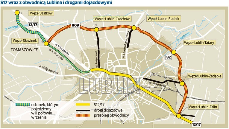 S17 wraz z obwodnicą Lublina i drogami dojazdowymi