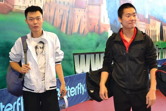 Huang Sheng Sheng (z prawej) - lider Olimpii/Unii i Wang Chen z Elektryka-Manekina Toruń